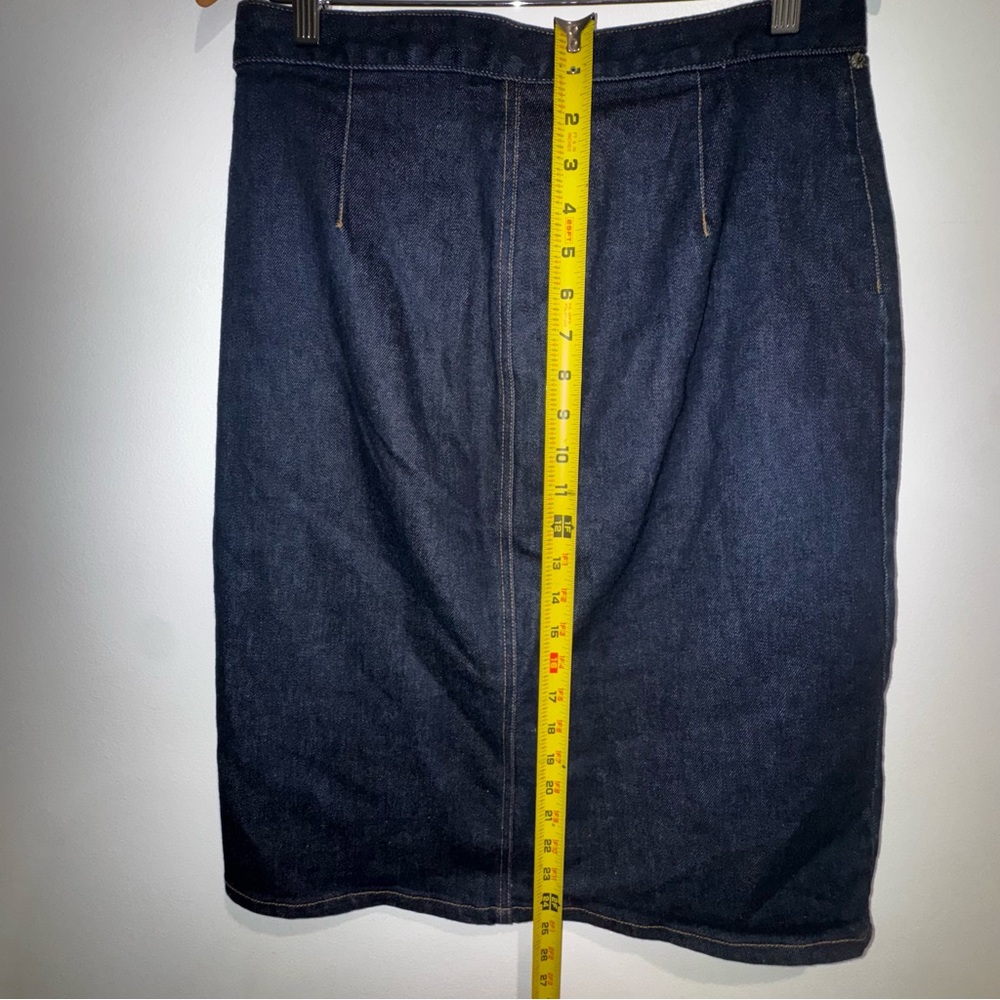 Like new vintage Gap Denim stretch denim Midi Jean Skirt size 8 - Picture 6 of 9